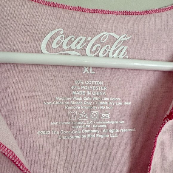 NEW Women's Coca Cola Miami Cropped Tank Top - Pink - Picture 4 of 7